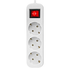 Power filtr 3.0м Defender S330, 3 розетки, з заземленням (992340) (1666312)