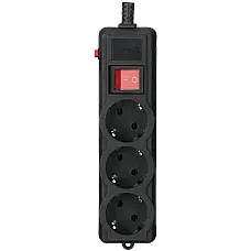 Мережевий фільтр 1.8 м кабель 3 розеток (Gembird SPG3-G-6B-PRO) (1774912)