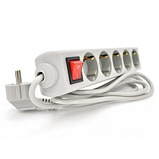 Power filtr 4,5м RITAR G530CU, 5 розеток, 220В, 10А, сірий (G545-CU) (1410439)