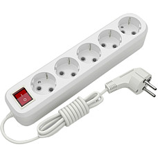 Мережевий подовжувач Electrum C-ES-1815 5.0m, 5 роз, white (C-ES-1815) (1391378)