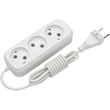 Мережевий подовжувач Electrum C-ES-1785 1.5m, 3 роз, white (C-ES-1785)