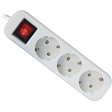 Мережевий подовжувач Defender S318 1.8 m 3 роз switch white (99233)