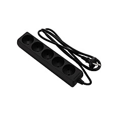 Мережевий подовжувач 2E 5XCEE7/17, 1.5м, black (2E-U0510M1.5BK)