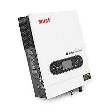 Гібридний інвертор MUST PV18-6248ECO. 6200W 48V струм заряду 100A 170-280V MPPT (100А 120-450 Vdc) 428x318x140 мм. 10 кг.