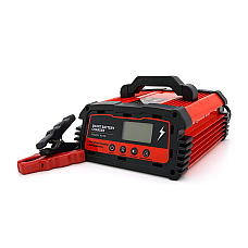 Автоматичний ЗП для акумулятора DEMUDA 12V/24V (MF, WET, AGM, GEL), AC110/220V, DC14,8В/29,6В, Струм заряду 12V/25A, 24V/10A, LCD, затискачі (1588860)