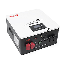 Акумуляторна батарея Must LiFePO4 LP16-24200 25.6V 200Ah, 5,12kWh, BMS100A@8S, CAN2.0/RS232/RS485, 6000 cycles, 486x442x250,44kg (1782206)