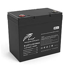 Акумуляторна батарея Ritar LiFePO4 128V 100Ah mini 1280Wh BMS50@4S (229 х 138 х 210 мм) 9.9kg (1801809)