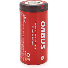 Акумулятор 32700 LiFEPO4, 6000mAh, 3.2V, RED/GREY Orbus (ORB32700-48G)