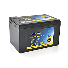 Акумуляторна батарея літієва Vipow 12 V 20Ah з елементами Li-ion 18650 з вбудованою ВМS платою, (3S10P) (151х98х95(101))мм (1574158)