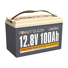 Акумуляторна батарея LiFePO4 Power Queen 12V 100Ah H190, 1280Wh, BMS 100A, 385*177*188мм (1782261)