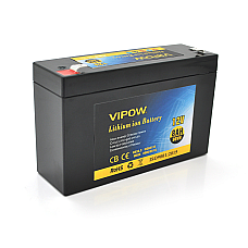 Акумуляторна батарея літієва Vipow 12 V 8Ah з елементами Li-ion 18650 з вбудованою ВМS платою, (3S4P) (151х50х94(100))мм, Q20 (1574163)