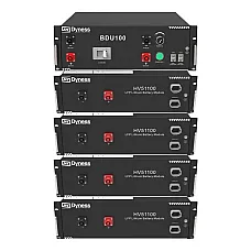 Акумуляторна батарея DYNESS HV51100-4, 20.48kW, 204.8V, 100Ah, LiFePO4, BDU100, RACK (1775379)
