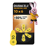Батарейка Duracell для слухових апаратів розмір 10, 6 шт. в упаковці (5007510/5011445)