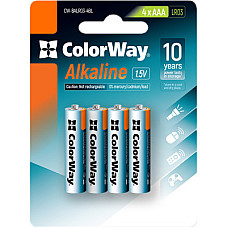 Батарейка ColorWay Alkaline Power AAA/LR03 BL 4шт