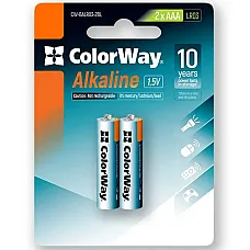Батарейка ColorWay Alkaline Power AAA/LR03 BL 2шт