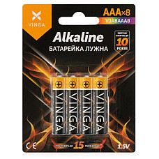 Батарейка AAA LR03 Alkaline 8pcs Blister Vinga (VJABAAA8)