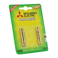 Батарейка AAA/LR3, 1.5V, Лужна, Mitsubishi, Card/2pcs (MS/LR03/2BP) (1710360)