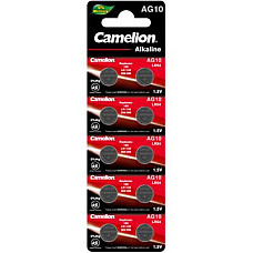 Батарейка AG10 / LR1130 / LR54 / V10GA Alkaline * 10 Camelion (AG10-BP10)