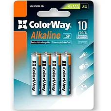 Батарейка ColorWay Alkaline Power AAA/LR03 BL 8шт