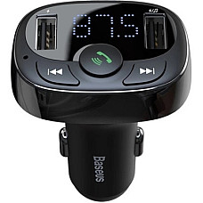 FM модулятор Baseus T Shaped S-09A 2 х USB Type-A, microSD Black (CCMT000001)
