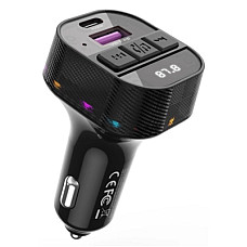 FM модулятор XO BCC17 Car Charger Smart Bluetooth Dual Port PD 30W Чорний (BCC17.black)