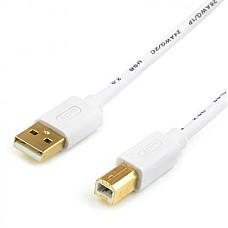 Кабель Atcom USB - USB Type-B V 2.0 (M/M), 0.8 м, білий (14370)