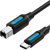 Кабель Vention USB Type-C - USB Type-B (M/M), 2 м, Black (CQUBH)