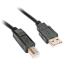 Кабель USB 2.0 AM-BM, 1.5 м, чорний (S0519)