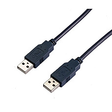 Кабель USB 2.0 AM-AM, 1.0 м, чорний (B00598)