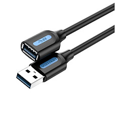 Дата кабель USB 3.0 AM/AF 2.0m black Vention (CBHBH)