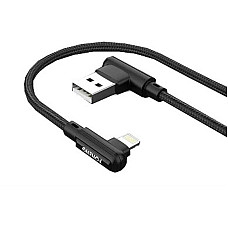 Кабель Foneng X70 90-degree Angle Gaming Cable (3A) USB - Lightning (M/M), 1 м, Black (X70-CA-DAG-IP)