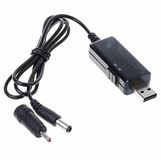 Kабель USB-A 2.0 To DC 9/12V 5.5mm + 3.5x1.35mm Co nnecter, 18W, 0.8M KD-USB-DC9/12 KINGDA (KD-USB-DC9/12) (1803891)