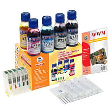 Комплект перезаправних картриджів WWM Epson C110/Office T30/TX510FN (RC.T073H)