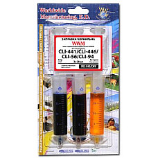 Заправочний набір WWM Canon CLI-441/CLI-446/CLI-56 (3шт x 20мл) C/M/Y (IR3.C45/CMY)