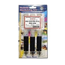 Заправочний набір WWM Canon PG-510/PG-512 (3х20 мл) Black Pigmented (IR3.C10/BP)