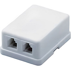Телефонна розетка Eserver 2xRJ12 телефонная (WT-6010)
