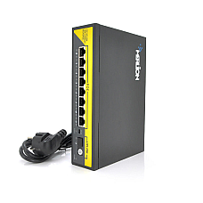 POE комутатор Merlion 8 POE 10/100 + 1Single Fiber Tx1310nm 20km + вбудований блок живлення 52V 2.3A (1584916)