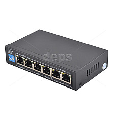 POE комутатор FoxGate S6004-E2-AI POE (60W) [FE: 4 x POE + 2 x RJ-45] (1496124)