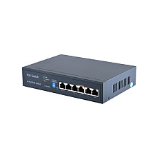 POE Watchdog комутатор FoxGate S6004P-E2-AI-BT (60W) [FE: 4 x POE + 2 x RJ-45]