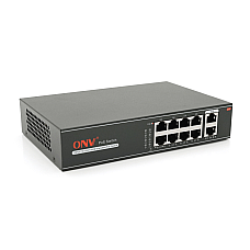 8мі портовий PoE Full Gigabit комутатор ONV-H3108P 8xPoe1000Мбіт + 2х1000 Мбіт IEEE802.3af/at загальна потужність 120 Вт