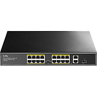 Комутатор Cudy FS1018PS1, 16 порт 10/100M PoE+ Switch with 2 Gigabit Uplink and 1 SFP Port  200W (FS1018PS1_EU) (1834268)