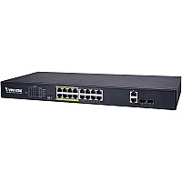 Комутатор VIVOTEK AW-FGT-180D-250, Unmanaged 16xFE PoE + 2xGE Combo Switch (AW-FGT-180D-250) (1712879)