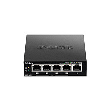 Комутатор D-Link DGS-1005P/E (5-Port 10000BaseTX Auto-Negotiating (NWAY) 10/100/1000Mbps, PoE Ports 1-4, PoE Power Budget 60W) (DGS-1005P/E)