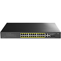 Комутатор Cudy GS1028EPS2, 24-Port Gigabit Light Managed PoE+ Switch with 2 SFP 300W (GS1028EPS2)