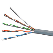 Кабель cat.5e U/UTP, 4х2х24 AWG (305м) сірий 7091001 ZZKM (7091001)