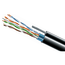 Кабель cat.5e F/UTP PE 4х2х24 AWG з тросом (305m) 70910401 ZZKM (70910401)