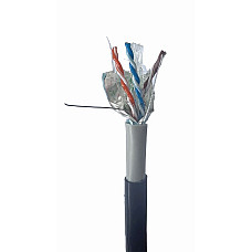 CAT6, одножильна, мідь, гелеєве наповнення, AWG23, екранована, 305 м Cablexpert (FPC-6004GE-SO-OUT)