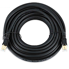 Патч-корд литий VEGGIEG CCA SSTP RJ45 Cat.8 8m чорний (1782902)