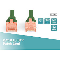 Патч корд CAT6 U/UTP 10M DK-1617-100/G DIGITUS by ASSMANN (DK-1617-100/G) (1364034)