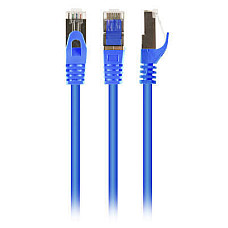 Патч-корд 0.25м S/FTP Cat 6A CU LSZH blue Cablexpert (PP6A-LSZHCU-B-0.25M)